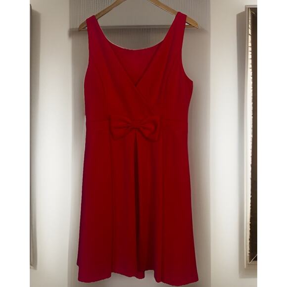 NWT Jessica Simpson Women's Sleeveless Fit & Flare Coral Dress Size 14 Bow Back - Picture 6 of 11